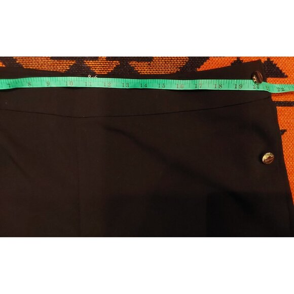 NWOT LOFT Plus Women's Black Cropped Wide Leg Pants Gold Buttons Sides. SZ 16 - Picture 10 of 10
